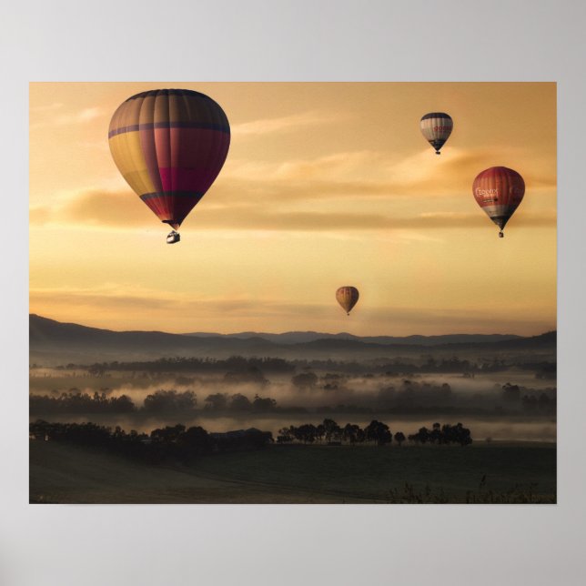 Affiche Ballons à Air Chaud Majestueux (Devant)