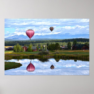 Affiche Ballons au-dessus du terrain de golf de Pagosa Spr