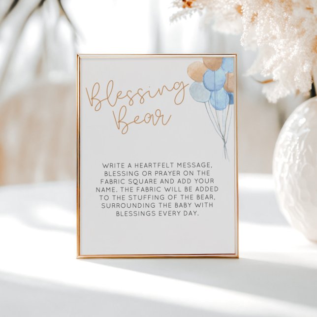 Affiche Ballons Bleus Blessant Ours (Créateur téléchargé)