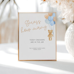 Affiche Ballons Bleus Devinez combien