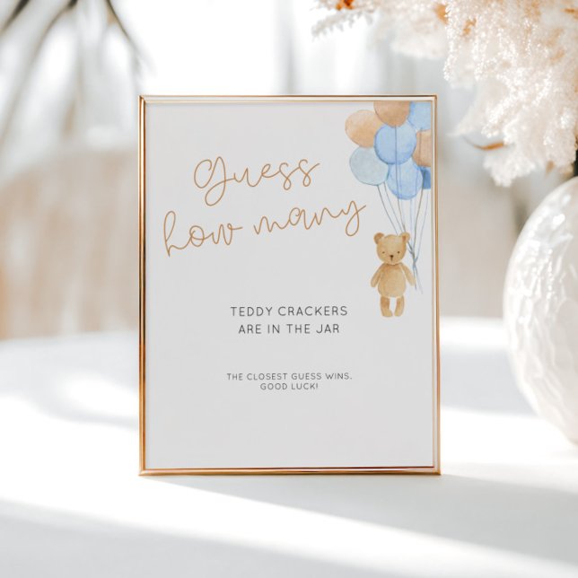 Affiche Ballons Bleus Devinez combien (Créateur téléchargé)