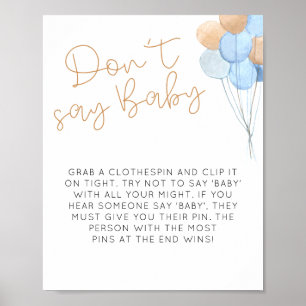 Affiche Ballons Bleus Ne dites pas Bébé Signal