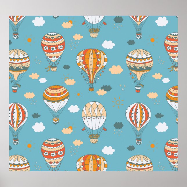 Affiche Ballons colorés Festive Motif Design (Devant)