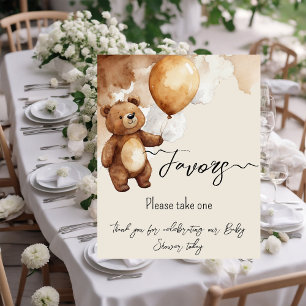 Affiche Ballons d'ours Baby shower d'attente précoce Faveu