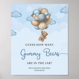 Affiche Ballons d'ours en peluche Devinez combien d'ours d