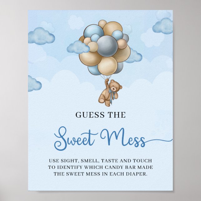 Affiche Ballons d'ours en peluche Guess The Sweet Mess jeu (Devant)