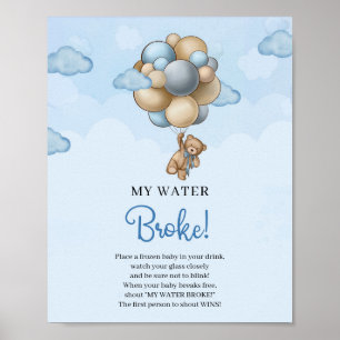 Affiche Ballons d'ours en peluche My Water Broke jeu de si