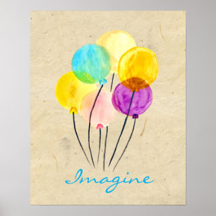 Affiche Ballons mignons pastel imagine