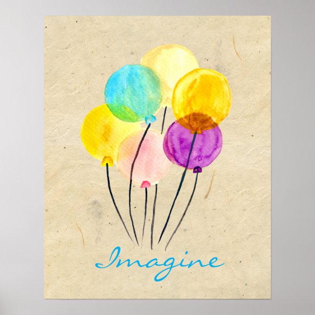 Affiche Ballons mignons pastel imagine (Devant)