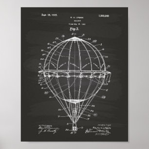 Affiche Balloon 1923 Patent Art Chalkboard