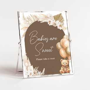 Affiche Balloon de l'ours Boho Brown Les bébés sont doux
