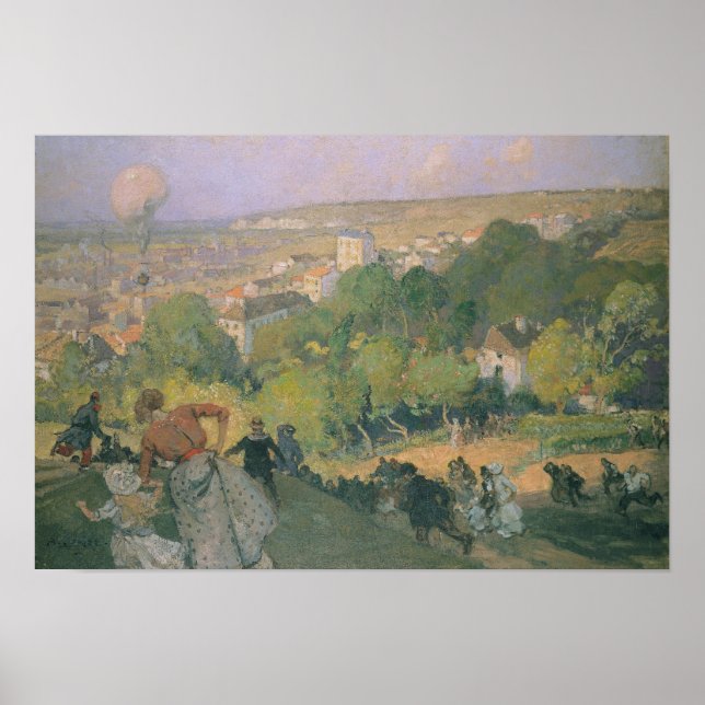 Affiche Balloon Landing at Pre St-Gervais, c.1885 (Devant)