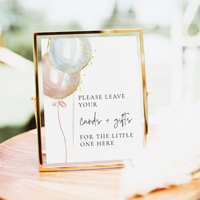 Affiche Balloon rose et bleu Sexe Cartes de révélation + c (Créateur téléchargé)