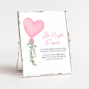 Affiche Balloon rose Valentine Late Night Diapés