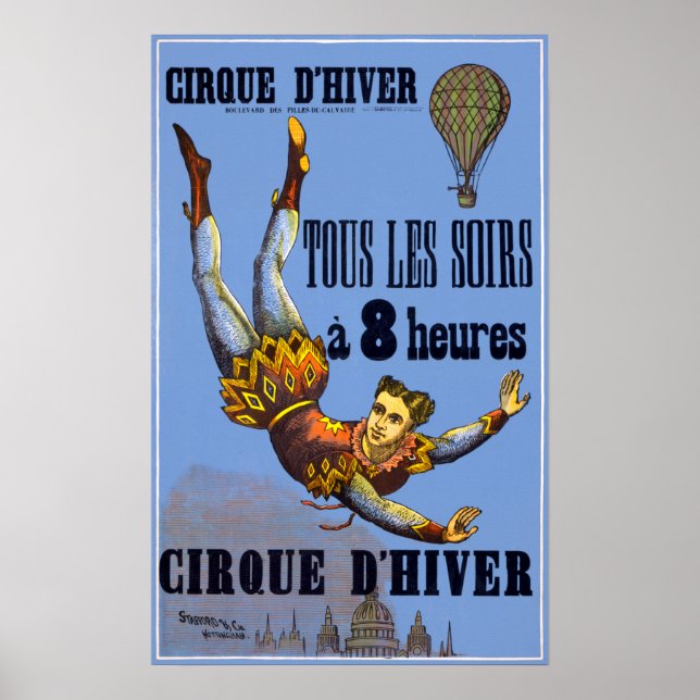 Affiche Balloon vintage de plongée (Devant)