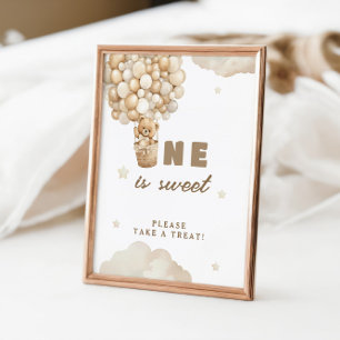 Affiche Balloons Beige Teddy Bear Un Est Doux