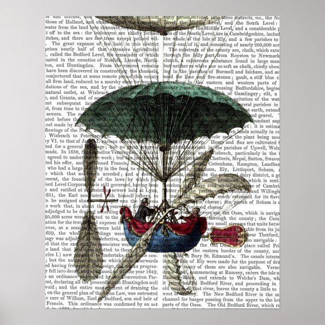 Affiche Ballotte à air chaud Place du Louvre (Devant)