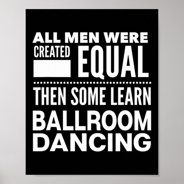 Affiche Ballroom Dancing Men Danseuses Danseuses Danseuses (Devant)