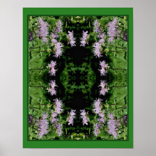 Affiche Balme d'abeille violet sauvage Abstrait