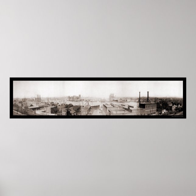 Affiche Baltimore Harbor After The Fire Photo 1904 (Devant)