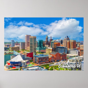 Affiche Baltimore, Maryland, États-Unis