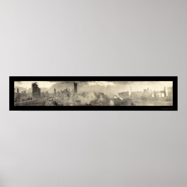 Affiche Baltimore MD Big Fire Photo 1904 (Devant)