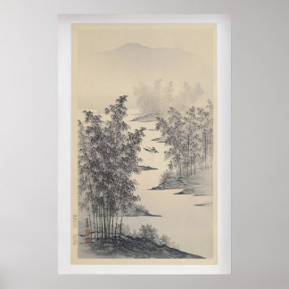 Affiche Bamboo Grove by Nishizawa Tekiho  Vintage Japanese