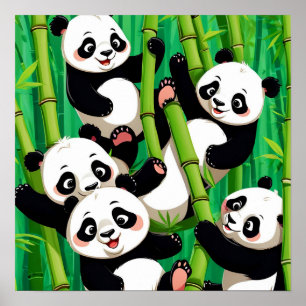 Affiche Bamboo Panda
