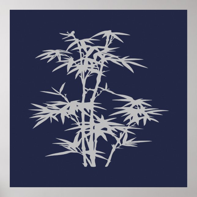 Affiche Bambou de style japonais zen asiatique (Devant)