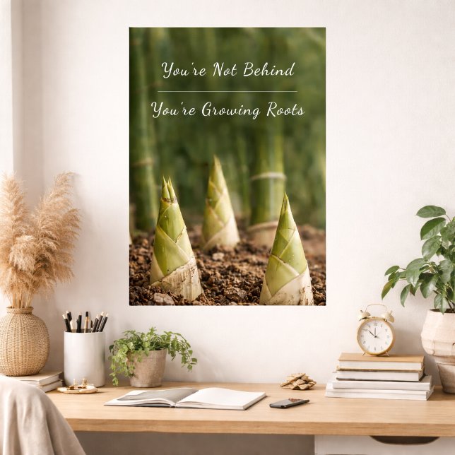 Affiche Bambou motivationnel pour femme d'affaires (Créateur téléchargé)