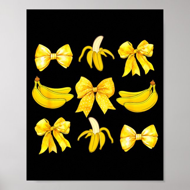 Affiche Banana Coquette Bow Yellow Bananas Festival Girls  (Devant)