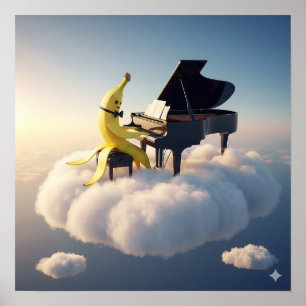 Affiche Banana Peel jouer Piano