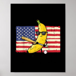 Affiche Banana Us Drapeau Drôle Fruit Patriotique Hommes G