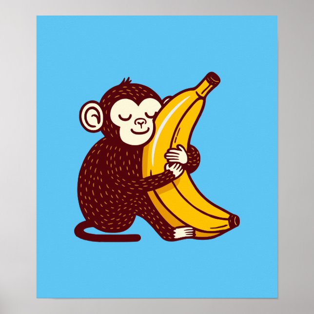 Affiche Banane d'amour de singe (Devant)
