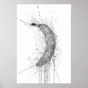 Affiche Banane Fruit Gris