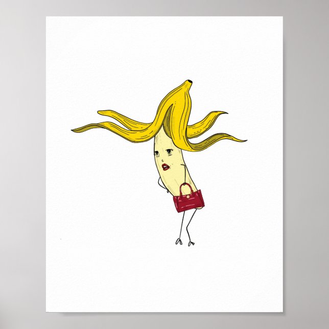 Affiche Banane glamour, thème banane  (Devant)