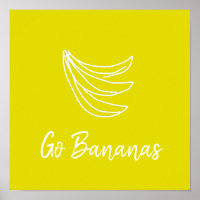 Banane heureuse jaune funky