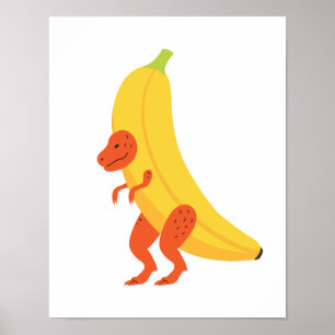 Affiche Banane T Rex