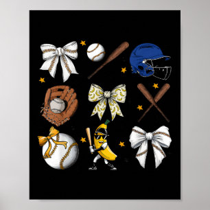 Affiche Bananes mignonnes Coquette Bow Banana Pour Hommes