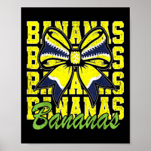 Affiche Bananes Nom Coquette Bow Girls Enfants Femmes Me