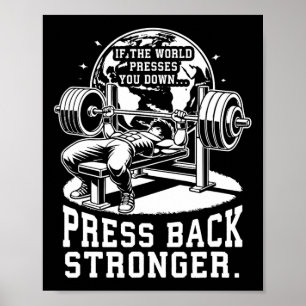 Affiche Banc - Anime Bodybuilding Gymnase Fitness Mot