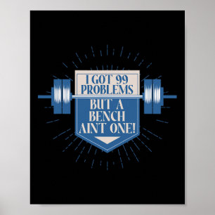 Affiche Banc Bodybuilding Pour Hommes Motivation Powerlift