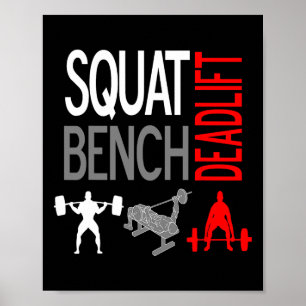 Affiche Banc de squat Démontage T Chemise Gym Poids Tee
