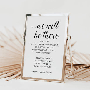 Affiche Banc Mémorial Avec Noms De Mariage Nous Serons Là
