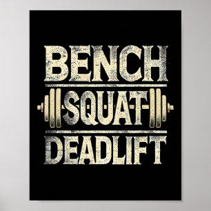 Affiche Banc Squat Deadlift Barbell Bodybuilding