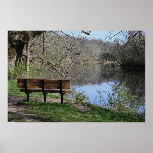 Affiche Banc surplombant le ruisseau (Devant)