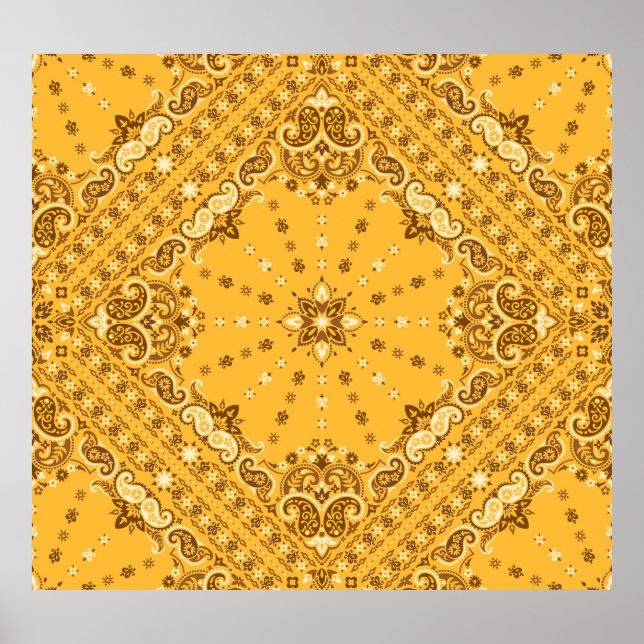 Affiche Bandana Boho : Paisley Print Revival (Devant)