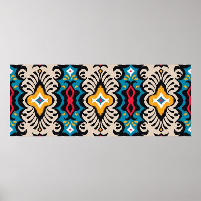 Affiche Bandana Print. seamless pattern with paisley ornam (Devant)