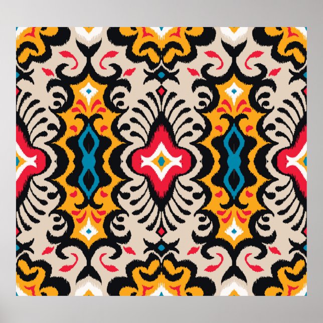 Affiche Bandana Print : Vintage Paisley Silk. (Devant)