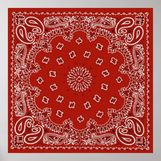 Affiche Bandana rouge